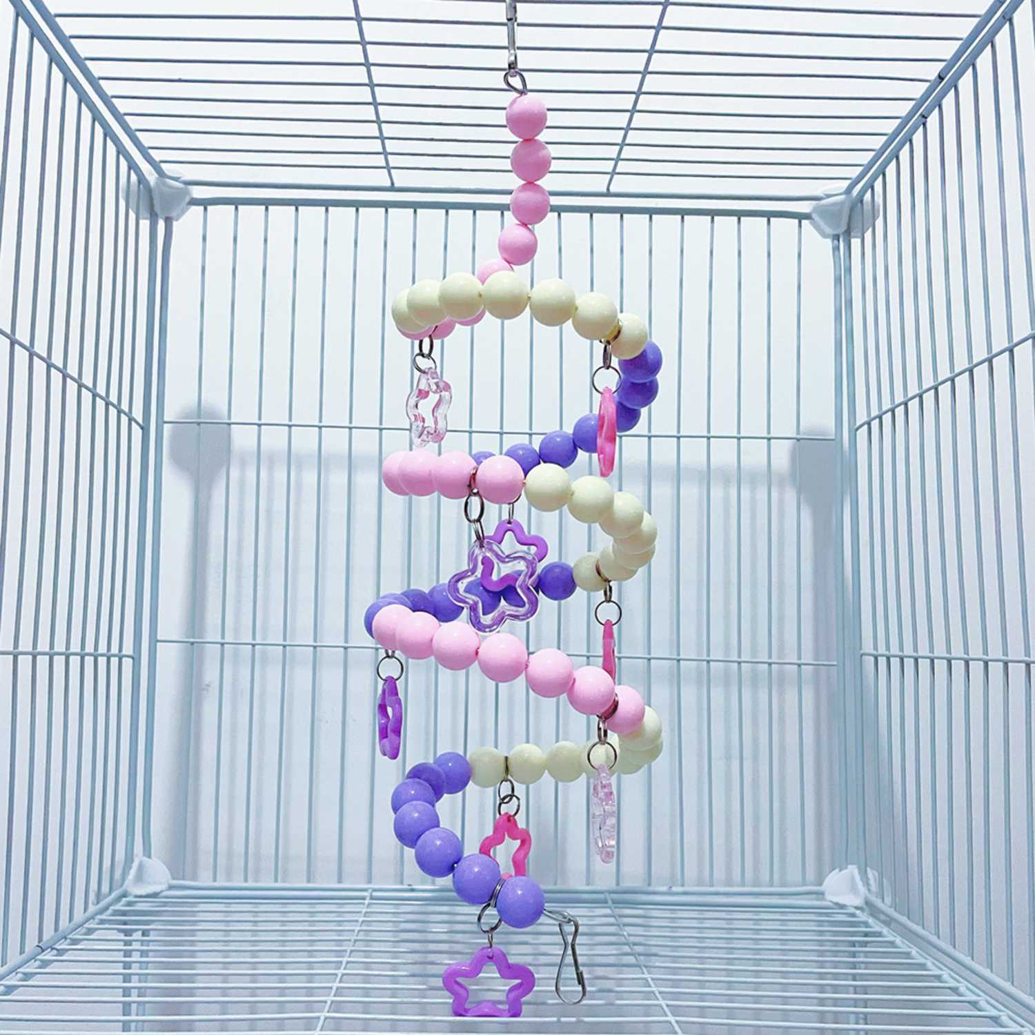 vogel speelbrug meerlagige spiraal met speelsterren en kralen